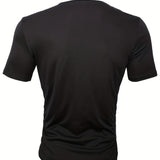 Cazel | Camiseta Elegante de Gola Redonda com Estampa Gráfica