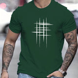 Cazel | Camiseta Elegante de Gola Redonda com Estampa Gráfica