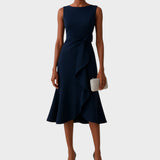 Antónia – Vestido de noite sofisticado com detalhe de laço