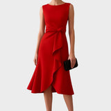 Antónia – Vestido de noite sofisticado com detalhe de laço