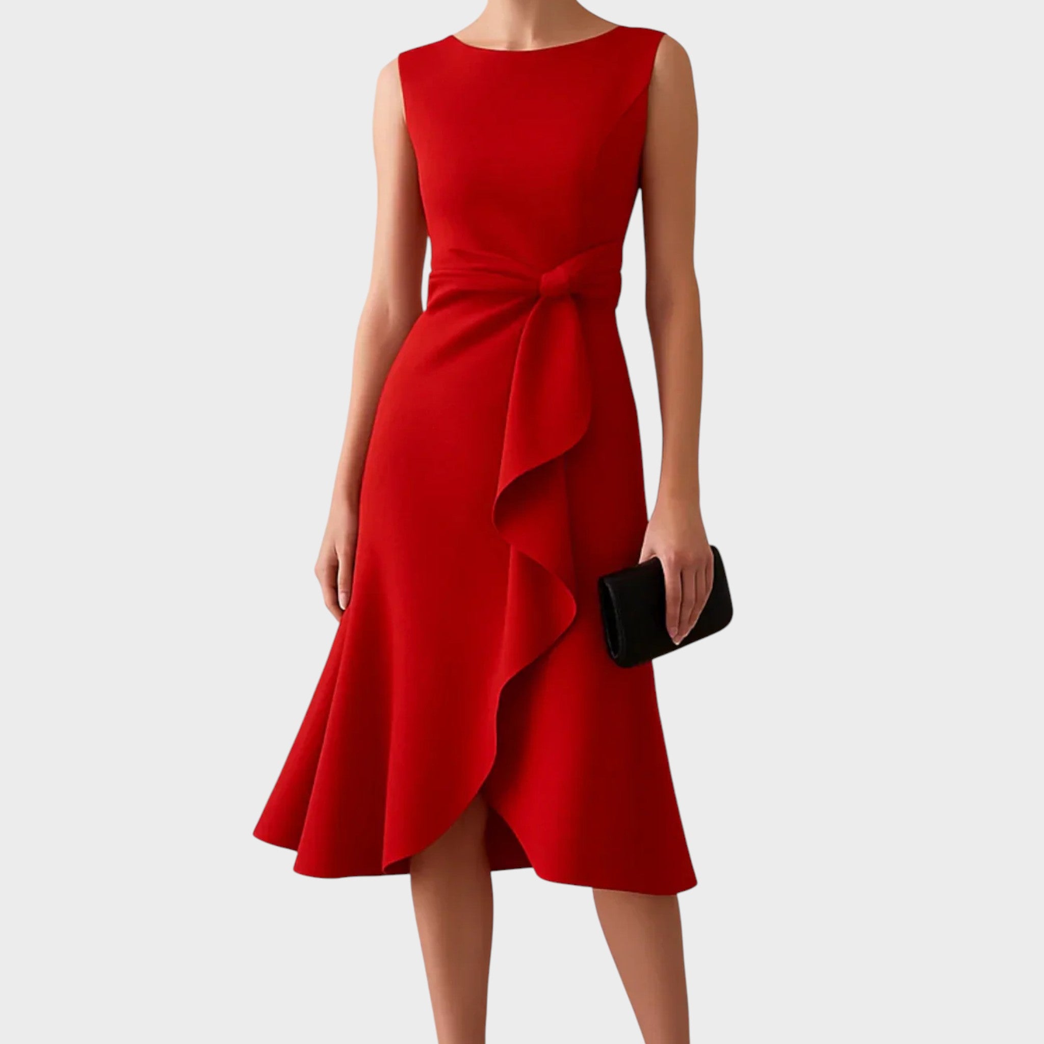 Antónia – Vestido de noite sofisticado com detalhe de laço