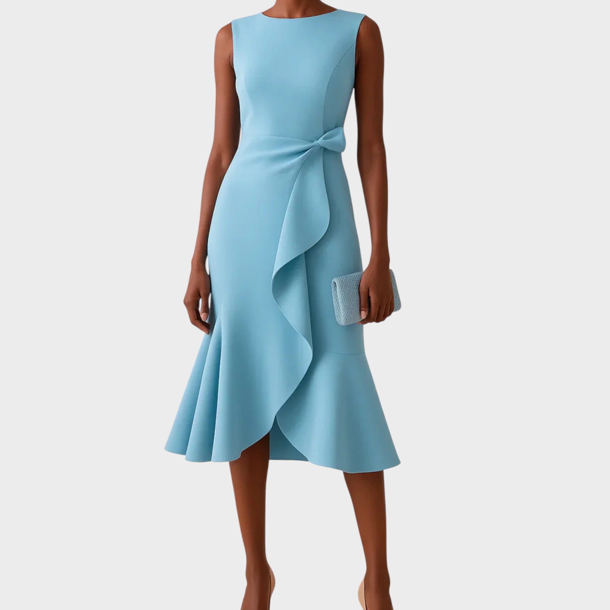 Antónia – Vestido de noite sofisticado com detalhe de laço