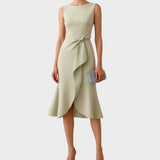Antónia – Vestido de noite sofisticado com detalhe de laço