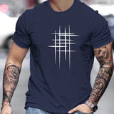 Cazel | Camiseta Elegante de Gola Redonda com Estampa Gráfica
