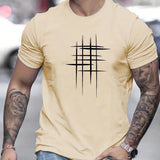 Cazel | Camiseta Elegante de Gola Redonda com Estampa Gráfica