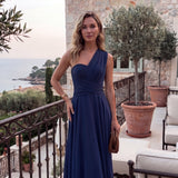 The Murano | Vestido azul marinho multiposição com saia assimétrica