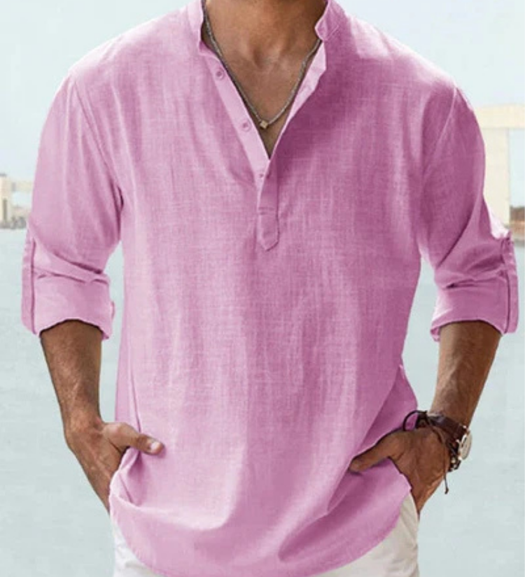 Camisa respirável em linho