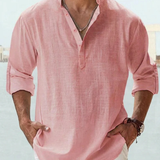 Camisa respirável em linho