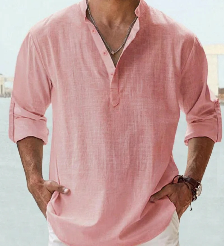 Camisa respirável em linho