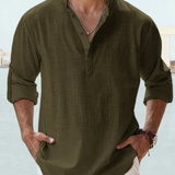 Camisa respirável em linho