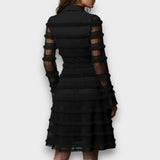 Paulina – Vestido Midi Transparente com Frufru
