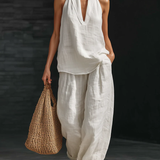Zoë™ – Conjunto sem mangas e calças largas