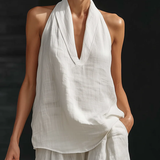 Zoë™ – Conjunto sem mangas e calças largas