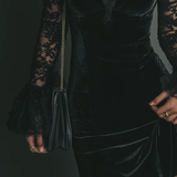 Eutália - Vestido mini de veludo