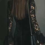 Eutália - Vestido mini de veludo
