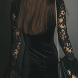 Eutália - Vestido mini de veludo