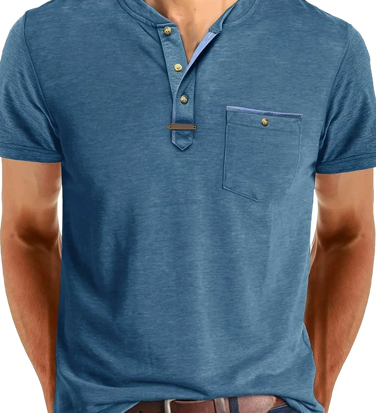 Cazel | T-shirt de gola redonda elegante com bolso
