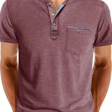 Cazel | T-shirt de gola redonda elegante com bolso