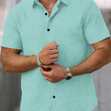 Cazel | Camisa de Manga Curta Leve em Mistura de Linho