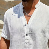 Cazel | Camisa de verão elegante com gola alta