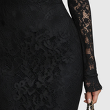 Verónica | vestido maxi de cetim preto