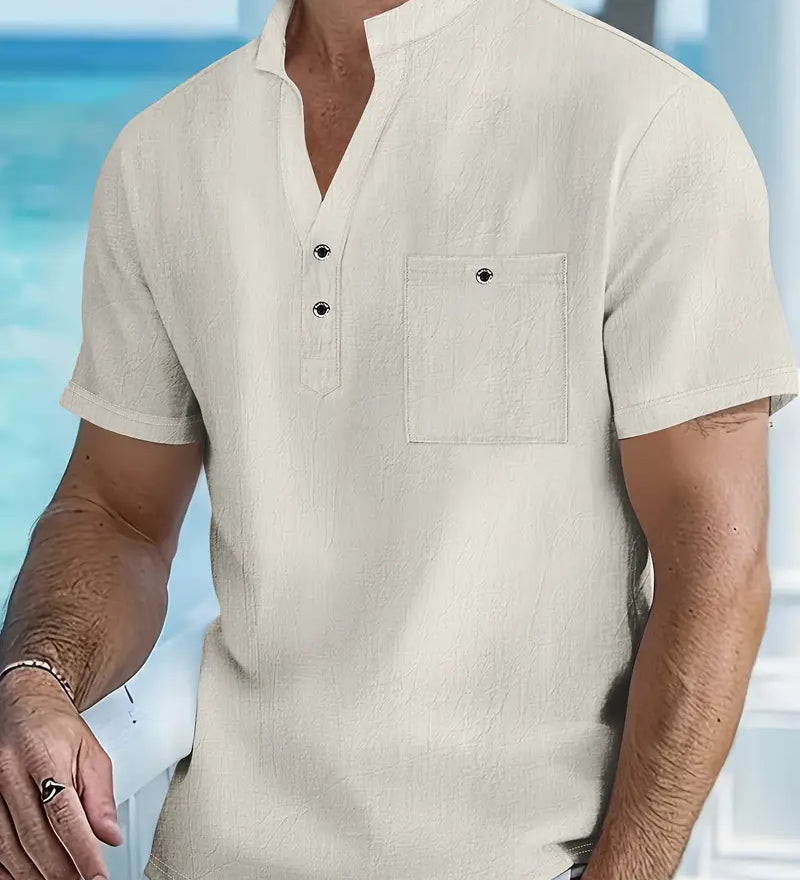 Cazel | Camisa elegante de mangas curtas