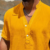 Cazel | Camisa de verão elegante com gola alta