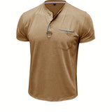Cazel | T-shirt de gola redonda elegante com bolso