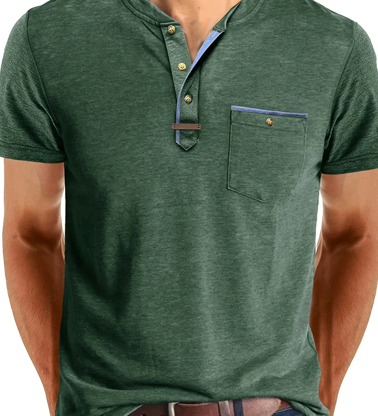 Cazel | T-shirt de gola redonda elegante com bolso