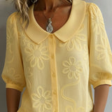 Aurélie™ | Blusa leve com padrão floral