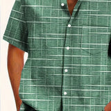 Cazel | Camisa elegante com padrão riscas e quadrados