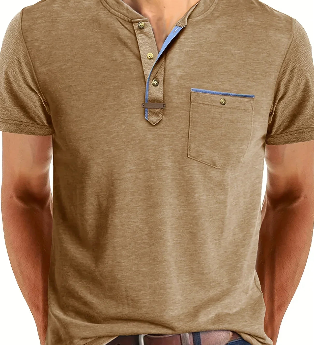 Cazel | T-shirt de gola redonda elegante com bolso