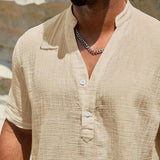 Cazel | Camisa de verão elegante com gola alta