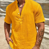 Cazel | Camisa de verão elegante com gola alta