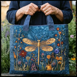 Bolsa acolchoada - Libélula dourada