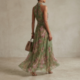 Vestido Élysia Verde Floral