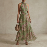 Vestido Élysia Verde Floral