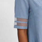 Serena | Vestido Chemisier em Denim