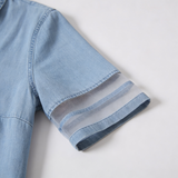 Serena | Vestido Chemisier em Denim