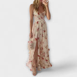 Heizel - Vestido com Detalhes Florais