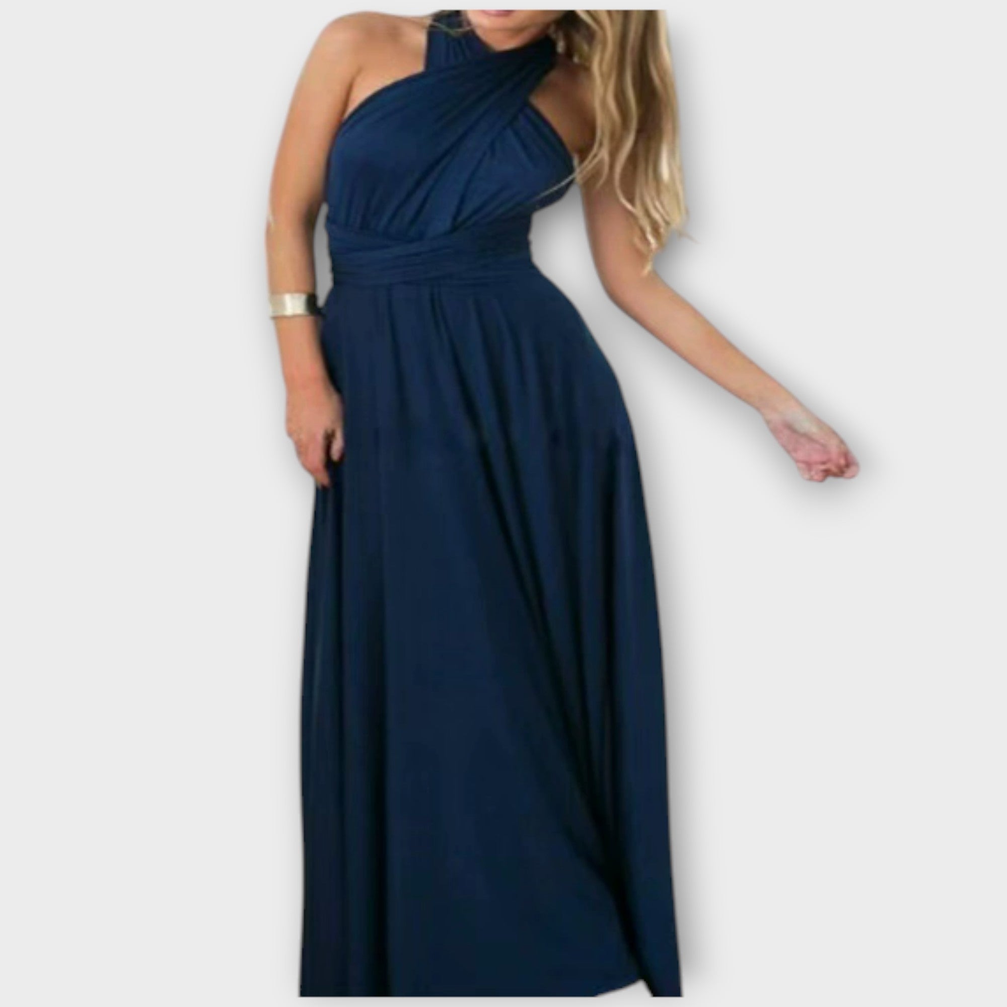 Zara - Vestido maxi com acabamento cruzado