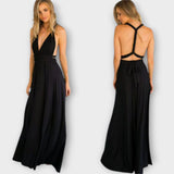 Zara - Vestido maxi com acabamento cruzado