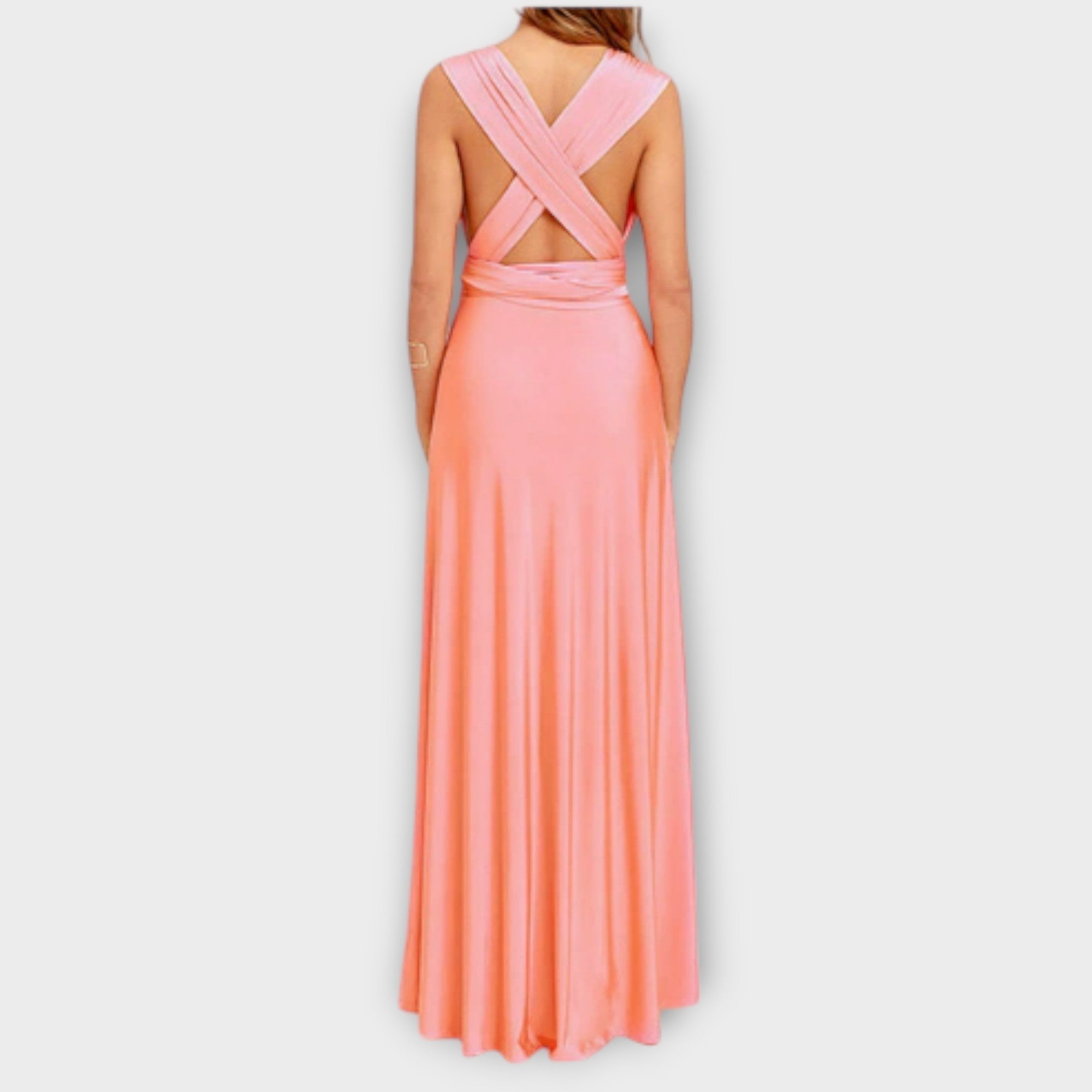 Zara - Vestido maxi com acabamento cruzado