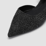 Sapatilhas com Bico Fino e Strass
