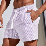 Calções de Verão às riscas para homem