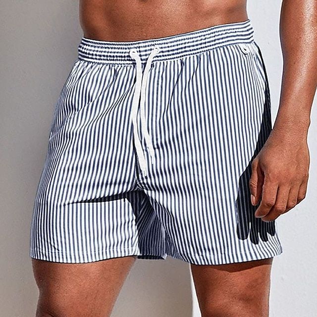 Calções de Verão às riscas para homem