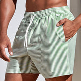 Calções de Verão às riscas para homem