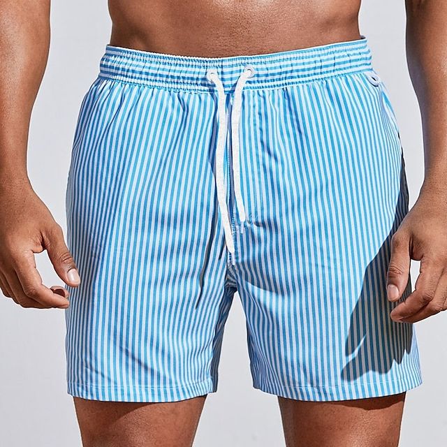 Calções de Verão às riscas para homem