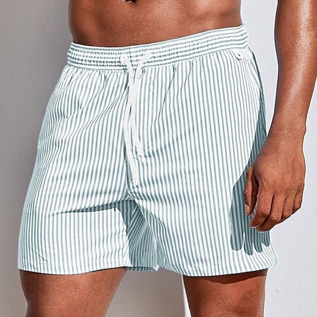 Calções de Verão às riscas para homem