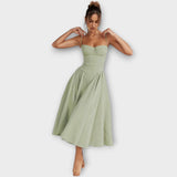 Gessiné - Mini Vestido Corsé Sem Mangas